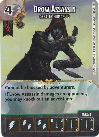 Drow Assassin Greater Humanoid 68 138 Uncommon D D Dice Masters Battle for Faerun Singles Drow Assassin Greater Humanoid 68 138 Uncommon D D Dice Masters Battle for Faerun Singles