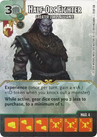 Half Orc Fighter Greater Lords Alliance 73 138 Uncommon D D Dice Masters Battle for Faerun Singles Half Orc Fighter Greater Lords Alliance 73 138 Uncommon D D Dice Masters Battle for Faerun Singles