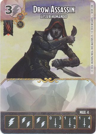 Drow Assassin Lesser Humanoid 30 138 Common D D Dice Masters Battle for Faerun Singles Drow Assassin Lesser Humanoid 30 138 Common D D Dice Masters Battle for Faerun Singles