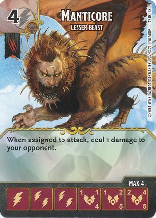 Manticore Lesser Beast 42 138 Common D D Dice Masters Battle for Faerun Singles Manticore Lesser Beast 42 138 Common D D Dice Masters Battle for Faerun Singles