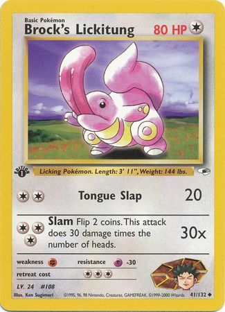 Brock s Lickitung 41 132 Uncommon 1st Edition Brock s Lickitung 41 132 Uncommon 1st Edition