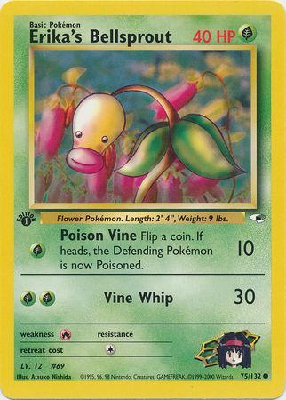 Erika''s Bellsprout 38/132 Uncommon 1st Edition Near Mint Gym Challenge 2B3