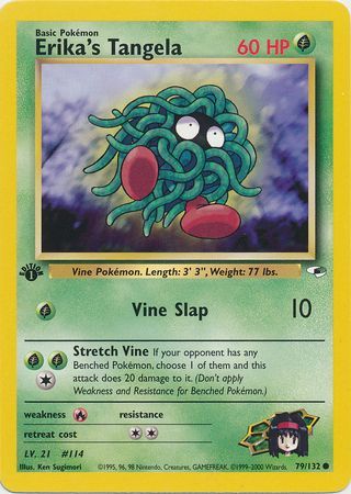 Erika s Tangela 79 132 Common 1st Edition Gym Heroes 1st Edition Singles Erika s Tangela 79 132 Common 1st Edition Gym Heroes 1st Edition Singles