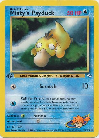 Misty s Psyduck 54 132 Uncommon 1st Edition Gym Heroes 1st Edition Singles Misty s Psyduck 54 132 Uncommon 1st Edition Gym Heroes 1st Edition Singles