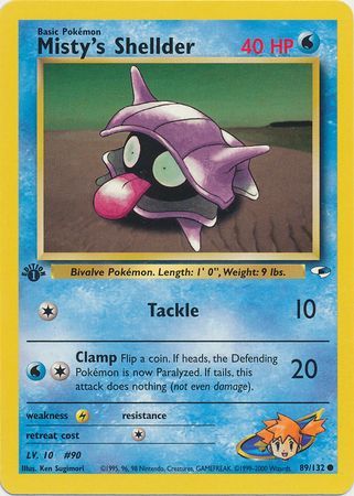 SHELLDER 30 HP- 54/62 - Uncommon GOOD FOSSIL Pokemon Pokémon