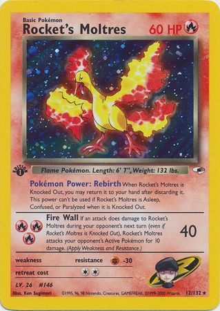 Image result for rockets moltres 1st edition