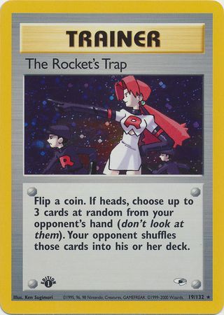 The Rocket s Trap 19 132 Holo 1st Edition Gym Heroes 1st Edition Singles The Rocket s Trap 19 132 Holo 1st Edition Gym Heroes 1st Edition Singles