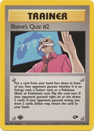 Blaine's Quiz #2 - Gym Challenge 1st Edition - Pokemon | TrollAndToad