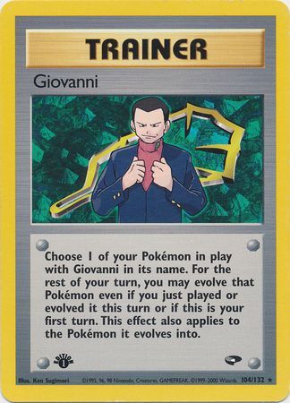 Giovanni 104 132 Rare 1st Edition Gym Challenge 1st Edition Singles Giovanni 104 132 Rare 1st Edition Gym Challenge 1st Edition Singles