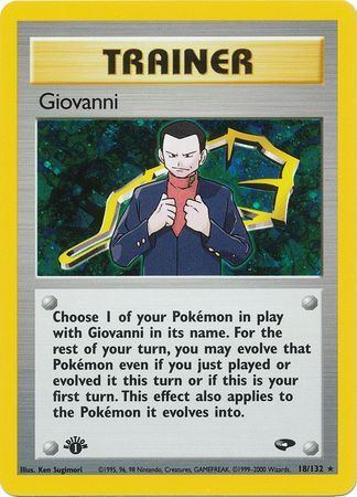 Giovanni 18 132 Holo 1st Edition Gym Challenge 1st Edition Singles Giovanni 18 132 Holo 1st Edition Gym Challenge 1st Edition Singles
