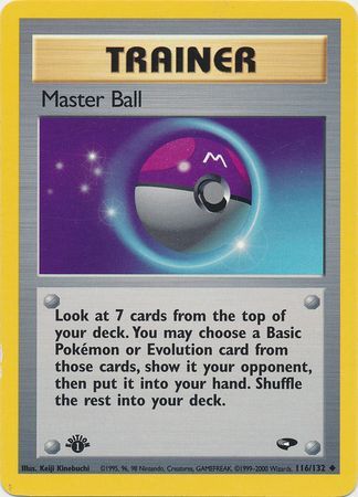 Master Ball Gym Challenge 1st Edition Pokemon Trollandtoad