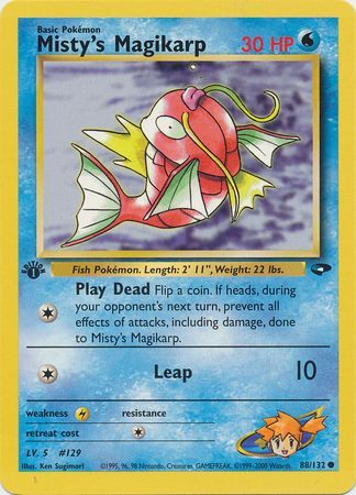 Pokemon Card Gym Challenge NM Misty's Magikarp 88/132 1st Edition