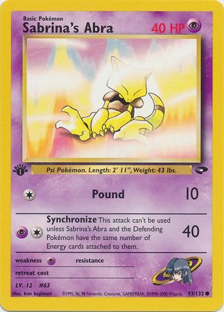 1x Psychic Energy 1st Edition NM-Mint Pokemon G1 131/132 Common Gym Chal 