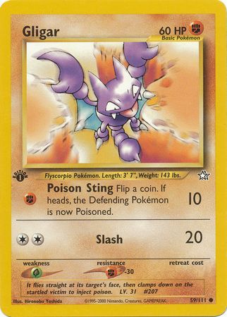 Gligar 59 111 Common 1st Edition Gligar 59 111 Common 1st Edition
