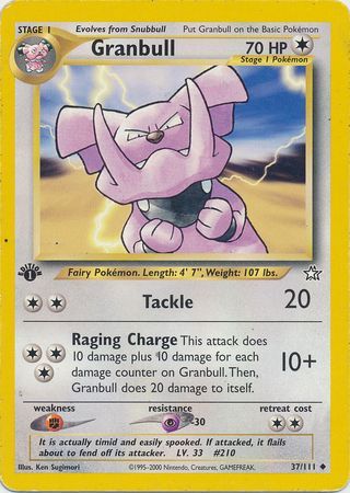 Granbull 37 111 Uncommon 1st Edition Granbull 37 111 Uncommon 1st Edition