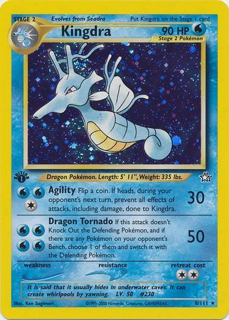 Kingdra 8 111 Holo 1st Edition Neo Genesis 1st Edition Singles Kingdra 8 111 Holo 1st Edition Neo Genesis 1st Edition Singles
