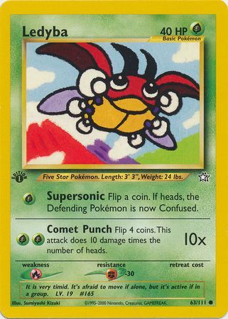 Ledyba 63 111 Common 1st Edition Neo Genesis 1st Edition Singles Ledyba 63 111 Common 1st Edition Neo Genesis 1st Edition Singles