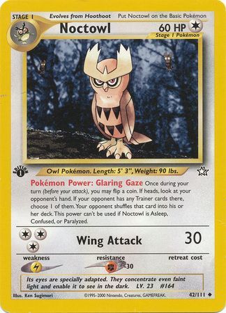 Noctowl - 42/111 - Uncommon 1st Edition