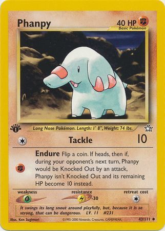 Phanpy - 43/111 - Uncommon 1st Edition