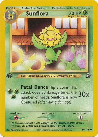 Sunflora - 50/111 - Uncommon 1st Edition