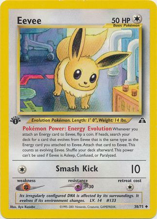 Eevee - 38/75 - Uncommon 1st Edition