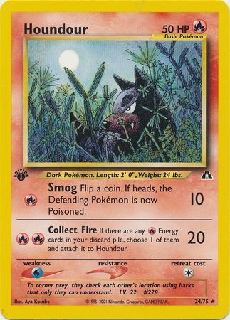 Houndour 24 75 Rare 1st Edition Houndour 24 75 Rare 1st Edition