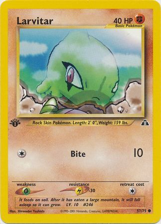 Larvitar 57 75 Common 1st Edition Larvitar 57 75 Common 1st Edition