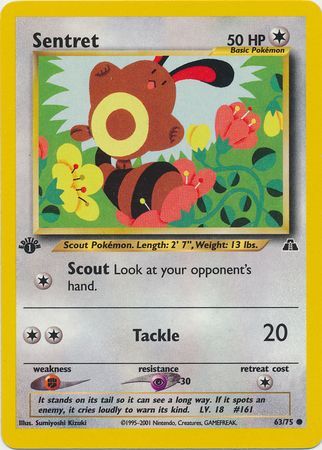 Sentret 63 75 Common 1st Edition Neo Discovery 1st Edition Singles Sentret 63 75 Common 1st Edition Neo Discovery 1st Edition Singles