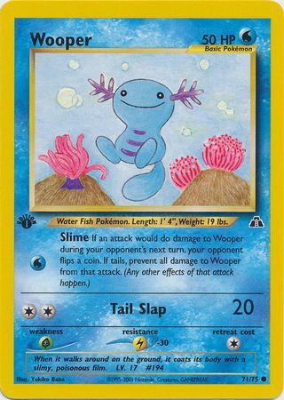 Wooper 71 75 Common 1st Edition Wooper 71 75 Common 1st Edition