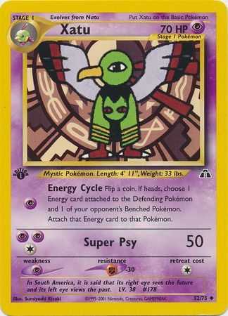 Xatu 52 75 Uncommon 1st Edition Xatu 52 75 Uncommon 1st Edition