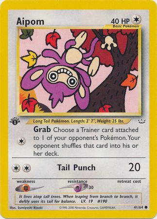 Aipom 41 64 Common 1st Edition Neo Revelation 1st Edition Singles Aipom 41 64 Common 1st Edition Neo Revelation 1st Edition Singles