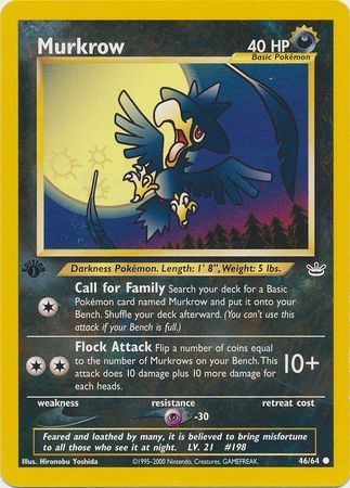 Murkrow - 46/64 - Common 1st Edition