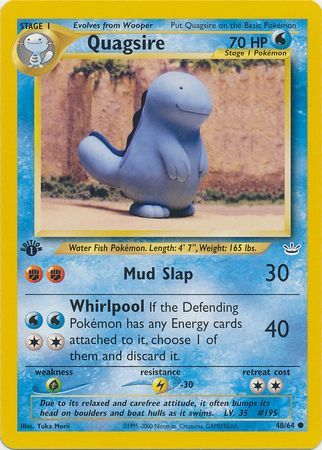 Quagsire 48 64 Common 1st Edition Neo Revelation 1st Edition Singles Quagsire 48 64 Common 1st Edition Neo Revelation 1st Edition Singles