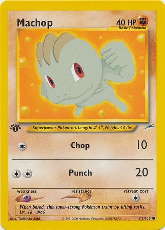 Machop 73 105 Common 1st Edition Neo Destiny 1st Edition Singles Machop 73 105 Common 1st Edition Neo Destiny 1st Edition Singles
