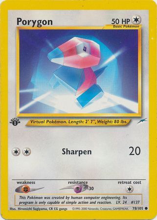 Porygon - 78/105 - Common 1st Edition