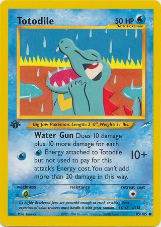 Totodile 85 105 Common 1st Edition Neo Destiny 1st Edition Singles Totodile 85 105 Common 1st Edition Neo Destiny 1st Edition Singles