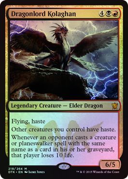 Dragonlord Kolaghan 218 264 Foil Dragons of Tarkir Foil Singles Dragonlord Kolaghan 218 264 Foil Dragons of Tarkir Foil Singles
