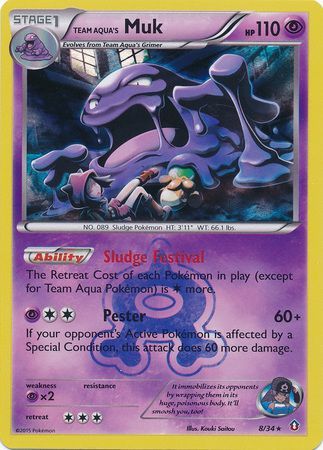 Team Aqua s Muk 8 34 Holo Rare Double Crisis Rival Ambitions Team Aqua vs Team Magma Singles Team Aqua s Muk 8 34 Holo Rare Double Crisis Rival Ambitions Team Aqua vs Team Magma Singles