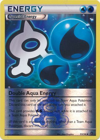 Double Aqua Energy 33 34 Uncommon Reverse Holo Double Aqua Energy 33 34 Uncommon Reverse Holo