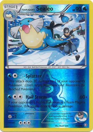 Team Aqua s Sealeo 4 34 Common Reverse Holo Team Aqua s Sealeo 4 34 Common Reverse Holo