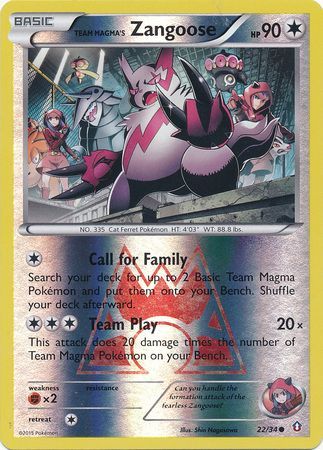 Team Magma s Zangoose 22 34 Common Reverse Holo Double Crisis Rival Ambitions Team Aqua vs Team Magma Reverse Holo Singles Team Magma s Zangoose 22 34 Common Reverse Holo Double Crisis Rival Ambitions Team Aqua vs Team Magma Reverse Holo Singles