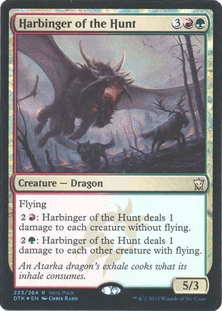 Harbinger of the Hunt Dragons of Tarkir Intro Pack Alternate Art Foil Magic The Gathering Promo Cards Harbinger of the Hunt Dragons of Tarkir Intro Pack Alternate Art Foil Magic The Gathering Promo Cards