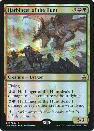 Harbinger of the Hunt 223 264 DTK Prerelease Foil Promo Magic The Gathering Promo Cards Harbinger of the Hunt 223 264 DTK Prerelease Foil Promo Magic The Gathering Promo Cards