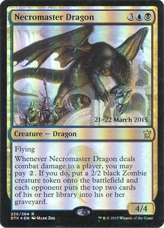 Necromaster Dragon 226 264 DTK Pre Release Foil Promo Magic The Gathering Promo Cards Necromaster Dragon 226 264 DTK Pre Release Foil Promo Magic The Gathering Promo Cards