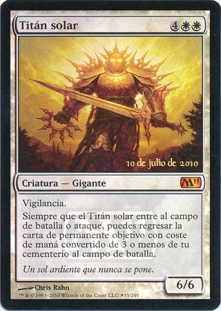 Titan solar Sun Titan Spanish M11 Prerelease Foil Promo Titan solar Sun Titan Spanish M11 Prerelease Foil Promo