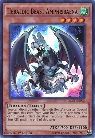 Heraldic Beast Amphisbaena WSUP EN003 Super Rare 1st Edition Heraldic Beast Amphisbaena WSUP EN003 Super Rare 1st Edition