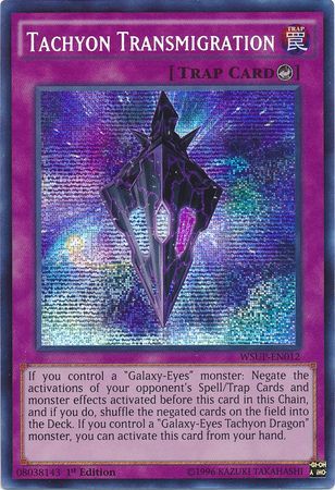 Tachyon Transmigration WSUP EN012 Prismatic Secret Rare 1st Edition YuGiOh World Superstars 1st Edition Singles Tachyon Transmigration WSUP EN012 Prismatic Secret Rare 1st Edition YuGiOh World Superstars 1st Edition Singles