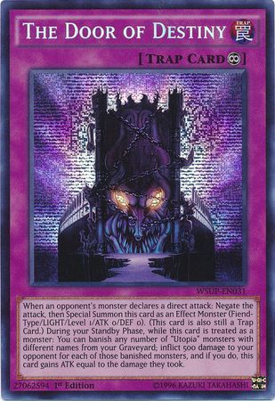The Door of Destiny WSUP EN031 Prismatic Secret Rare 1st Edition YuGiOh World Superstars 1st Edition Singles The Door of Destiny WSUP EN031 Prismatic Secret Rare 1st Edition YuGiOh World Superstars 1st Edition Singles