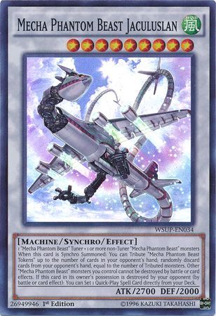 Mecha Phantom Beast Jaculuslan WSUP EN034 Super Rare 1st Edition YuGiOh World Superstars 1st Edition Singles Mecha Phantom Beast Jaculuslan WSUP EN034 Super Rare 1st Edition YuGiOh World Superstars 1st Edition Singles