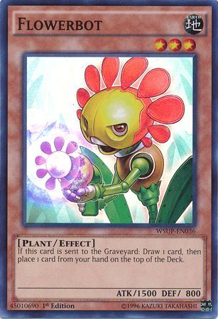 Flowerbot WSUP EN036 Super Rare 1st Edition YuGiOh World Superstars 1st Edition Singles Flowerbot WSUP EN036 Super Rare 1st Edition YuGiOh World Superstars 1st Edition Singles